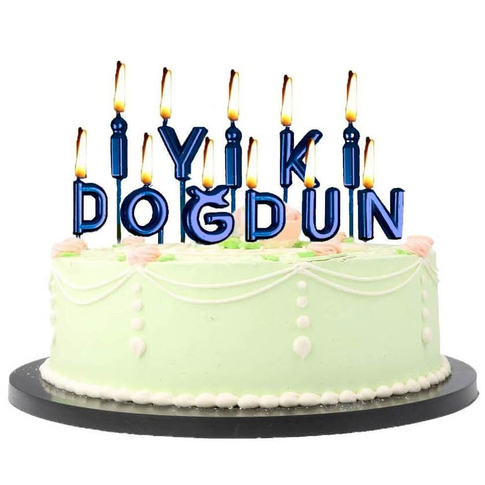 İyiki Doğdun Mavi Mum